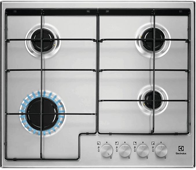 electrolux piano cottura  egs6424x, 4 zone cottura, 59,5 cm x 51