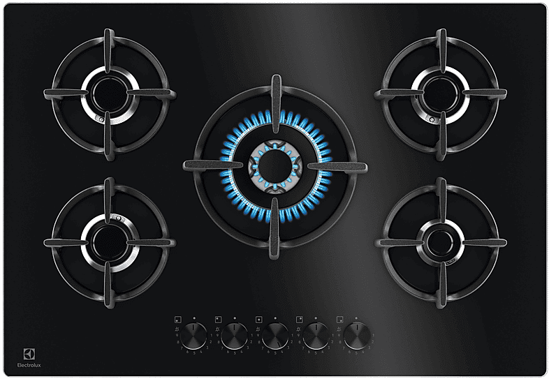 electrolux piano cottura  egg75372k, 5 zone cottura, 74 cm x 51