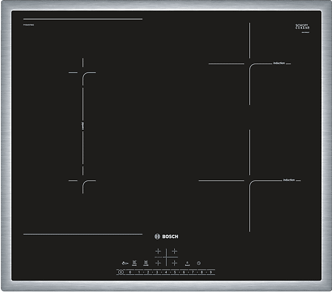 Bosch PIANO COTTURA A INDUZIONE  PVS645FB5E, 4 zone cottura, 58,3 cm x 51,3