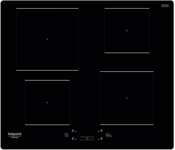 HOTPOINT PIANO COTTURA A INDUZIONE  HQ 5660SNE, 4 zone cottura, 59 cm x 51