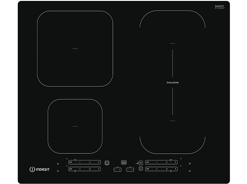 Indesit PIANO COTTURA A INDUZIONE  IB 65B60 NE, 4 zone cottura, 59 cm x 51