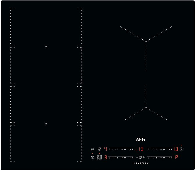 AEG PIANO COTTURA A INDUZIONE  IKE64473IB, 4 zone cottura, 58 cm x 51