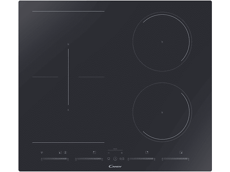 Candy PIANO COTTURA A INDUZIONE  CETPS64MCWIFITT, 4 zone cottura, 59 cm x 52