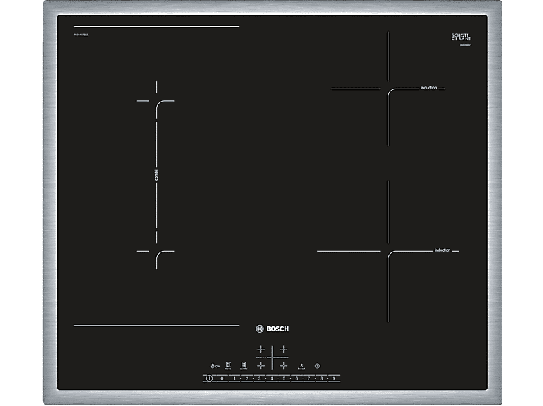 Bosch PIANO COTTURA A INDUZIONE PVS645FB5E, 4 zone cottura, 58,3 cm x 51,3