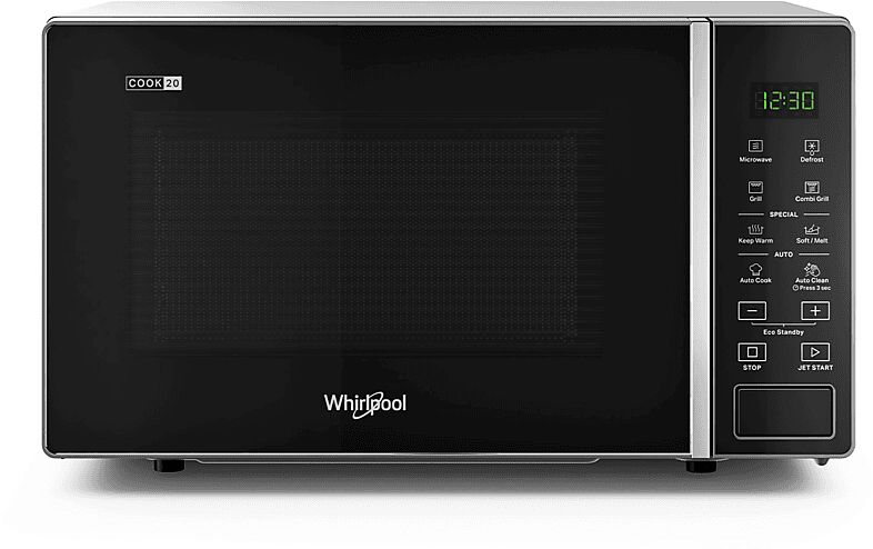 whirlpool mwp 203 sb microonde + grill, 700 w, 20 l