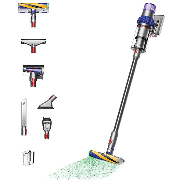 dyson v15 detect fluffy scopa elettrica senza filo, senza sacco, 375 w