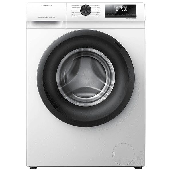 hisense wfqp7012evm lavatrice, caricamento frontale, 7 kg, 45 cm, classe c