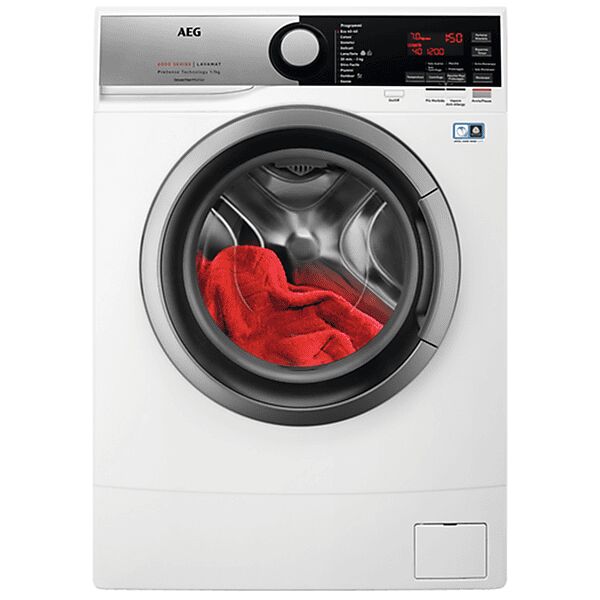 aeg l6se74b lavatrice slim, caricamento frontale, 7 kg, 44,3 cm, classe b