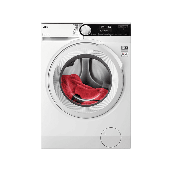 aeg lr7h114aw lavatrice, caricamento frontale, 11 kg, 63,6 cm, classe a