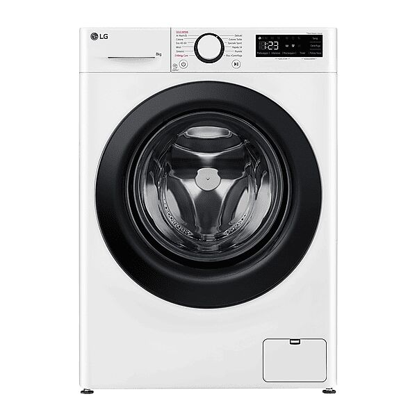 lg ai dd f2r3s08nswb lavatrice slim, caricamento frontale, 8 kg, 47,5 cm, classe a