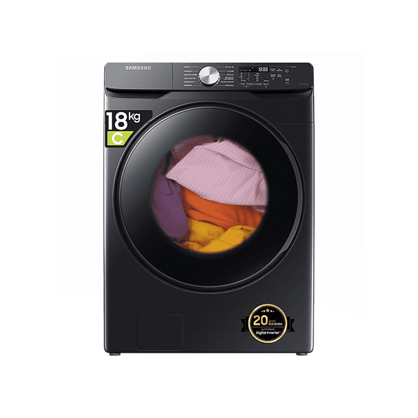 samsung wf18t8000gv/et lavatrice, caricamento frontale, 18 kg, 79,6 cm, classe c