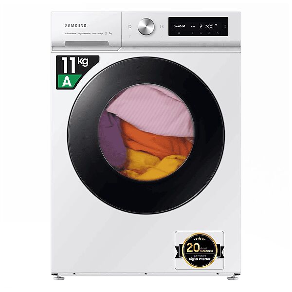 samsung ww11bb704dgws3 lavatrice, caricamento frontale, 11 kg, 60 cm, classe a