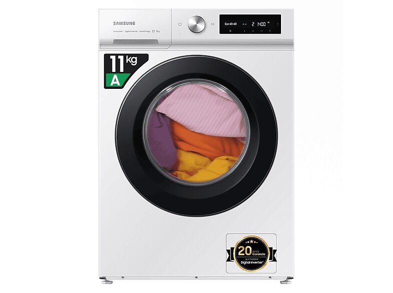 samsung ww11bb534daws3 lavatrice, caricamento frontale, 11 kg, 60 cm, classe a