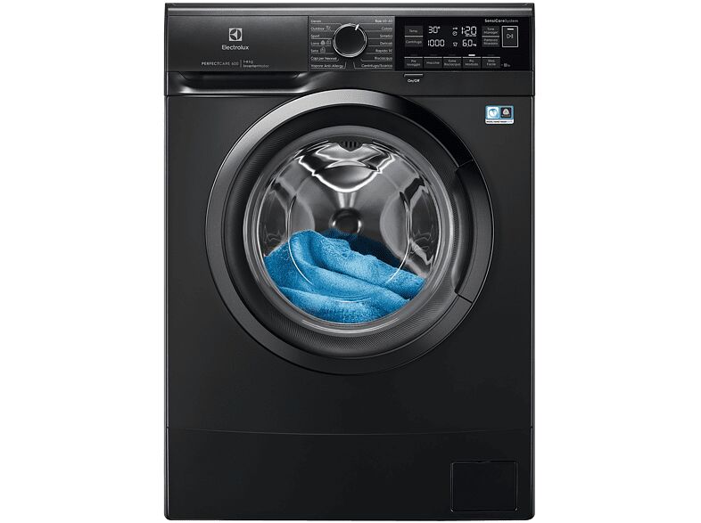 electrolux ew6sblack lavatrice slim, caricamento frontale, 6 kg, 37,8 cm, classe c