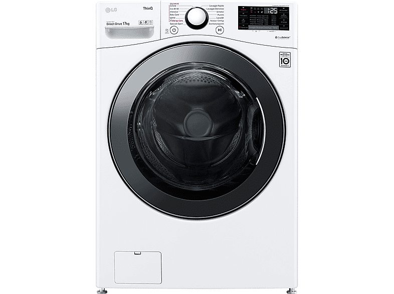 LG AI DD F1P1CY2W LAVATRICE, Caricamento frontale, 17 kg, 77 cm, Classe E