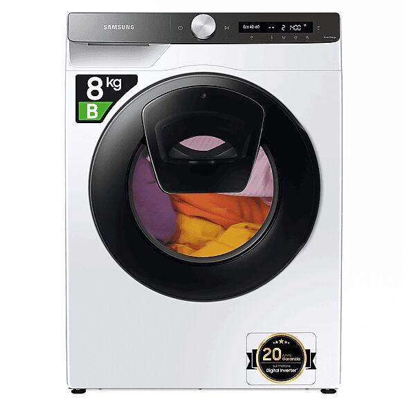 Samsung WW80T554DAT/S3 LAVATRICE, Caricamento frontale, 8 kg, 55 cm, Classe B