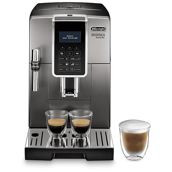 delonghi dinamica ecam359.37.tb macchina caffÉ automatica, titanio e nero