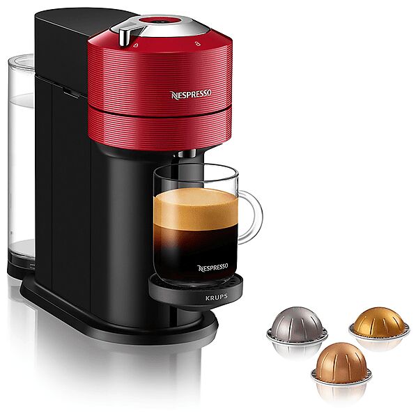 krups vertuo next xn9105k macchina caffÈ capsule, rosso ciliegia