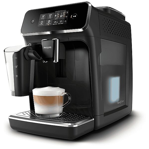 philips serie 2200 lattego ep2231/40 macchina caffÉ automatica, nero opaco, nero lucido