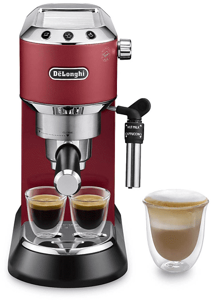 delonghi macchina caffÈ espresso  dedica ec685.r, 1350 w, rosso