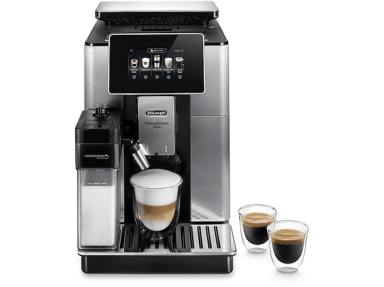 delonghi primadonna ecam610.75.mb macchina caffÉ automatica, silver black