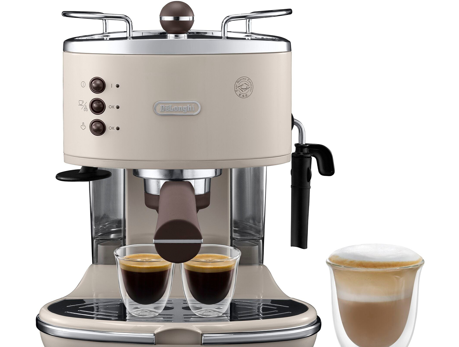 delonghi macchina caffÈ espresso  icona vintage ecov311.bg, 1100 w, beige/marrone