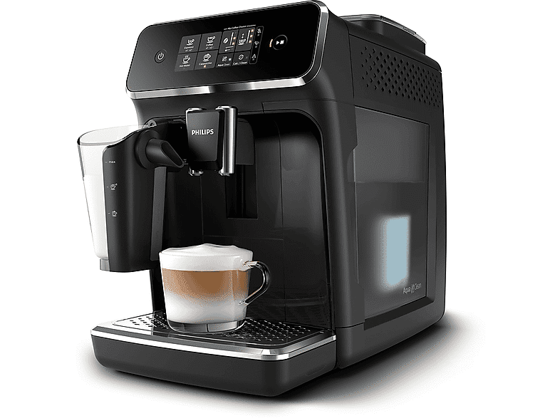 philips serie 2200 lattego ep2231/40 macchina caffÉ automatica, nero opaco, nero lucido