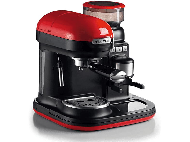 ariete macchina caffÈ espresso  caffe'espresso con macina, 1080 w, rossa/nera