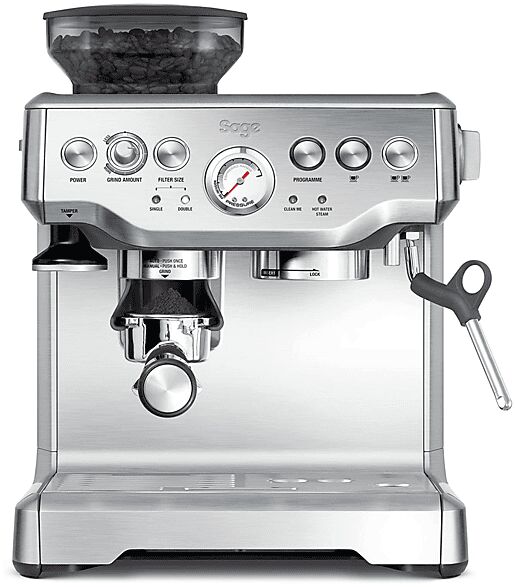 sage the barista express macchina caffÉ automatica, brushed stainless steel