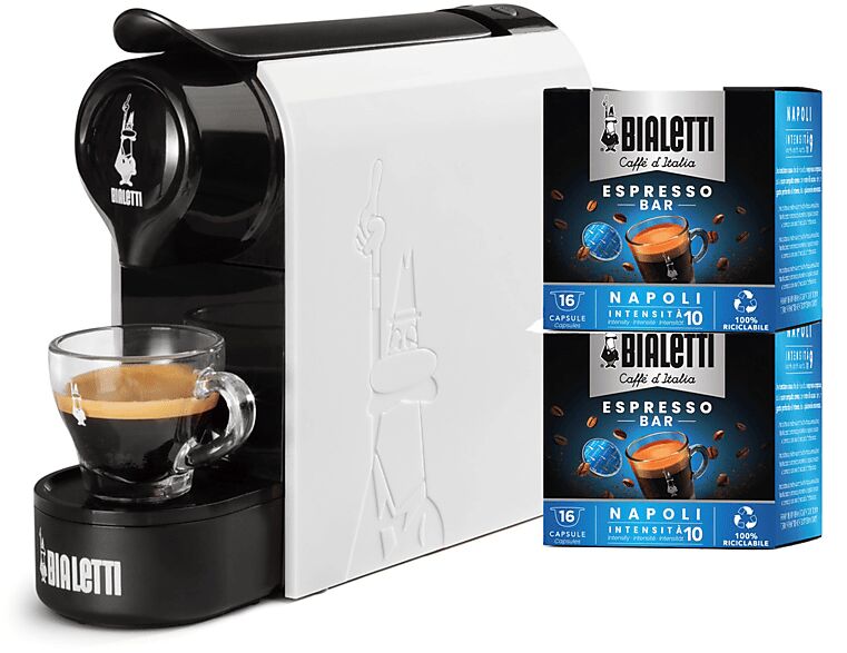 bialetti gioia bianco + 32 caps macchina caffÈ capsule, bianco