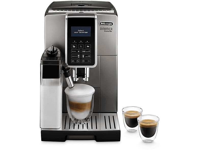 DeLonghi Dinamica ECAM359.57.TB MACCHINA CAFFÉ AUTOMATICA, Titanio e nero