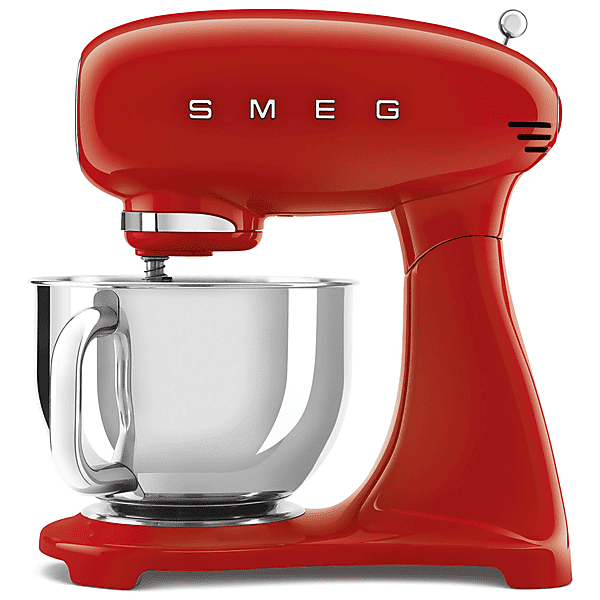 smeg smf03rdeu impastatrice planetaria, 800 w, capacità ciotola 4,8 l, rosso