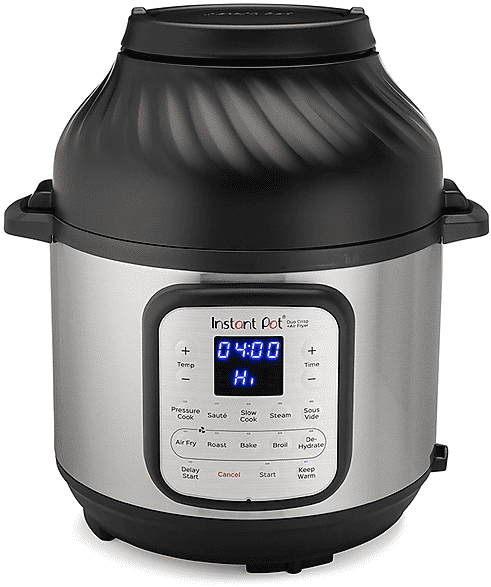 instant pot duo crisp 8l multicooker, 1500 w, capacità ciotola 8 l