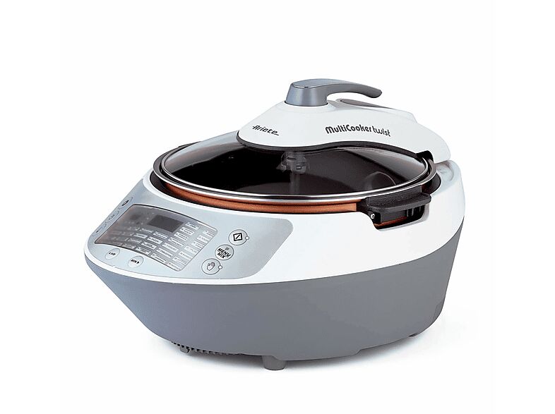 ariete multicooker twist multicooker, 1900 w, capacità ciotola 5 l, bianco-metal