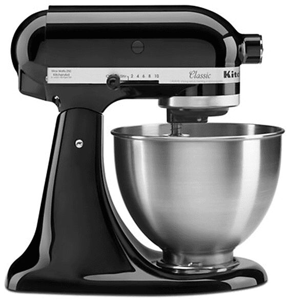 kitchenaid 5k45sseob impastatrice planetaria, 275 w, capacità ciotola 4,3 l, nero