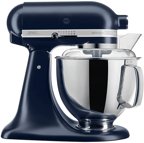 kitchenaid 5ksm175pseib impastatrice planetaria, 300 w, capacità ciotola 4,8 l, ink blue