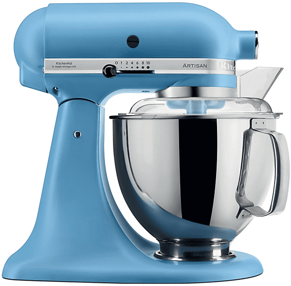 kitchenaid 5ksm175psevb impastatrice planetaria, 300 w, capacità ciotola 4,8 l, blue velvet