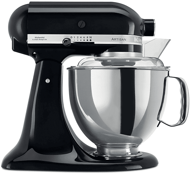 kitchenaid 5ksm175pseob impastatrice planetaria, 300 w, capacità ciotola 4,8 l, nero onice