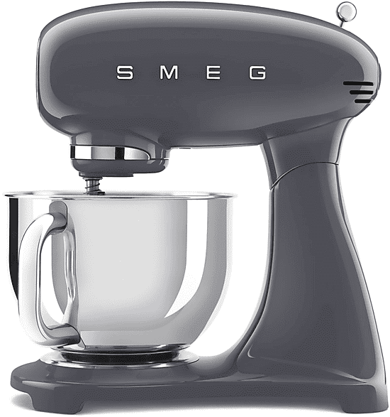 smeg smf03greu impastatrice planetaria, 800 w, capacità ciotola 4,8 l, grafite