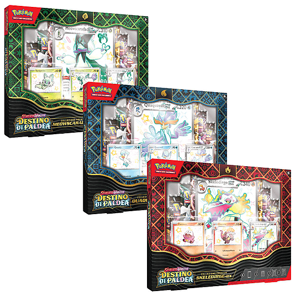 pokemon carte da gioco  premium destino di paldea