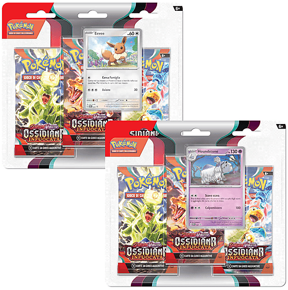 pokemon carte da gioco  3 pack sv03