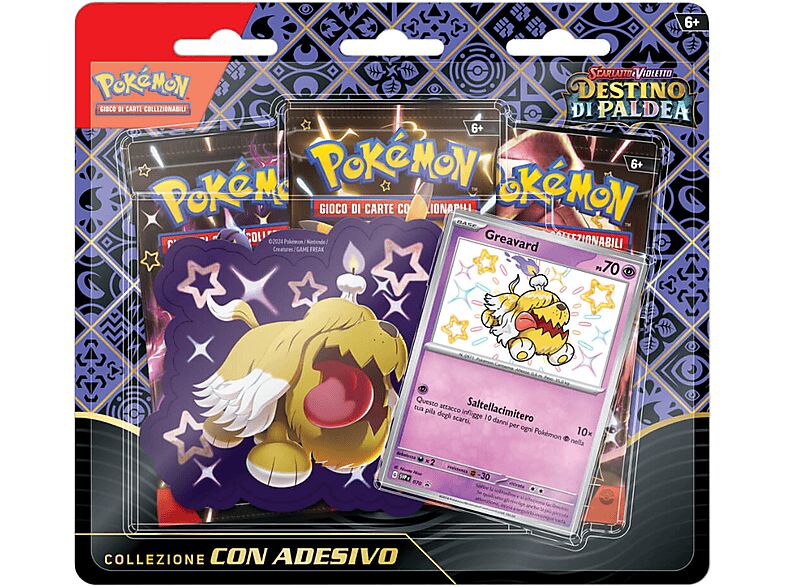 pokemon carte da gioco  adesivo destino di paldea