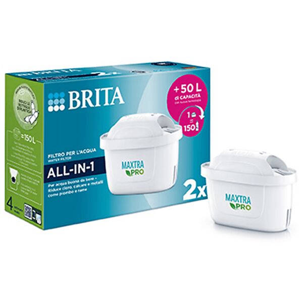 brita filtro per caraffe filtranti  maxtrapro all-in-1 pack 2