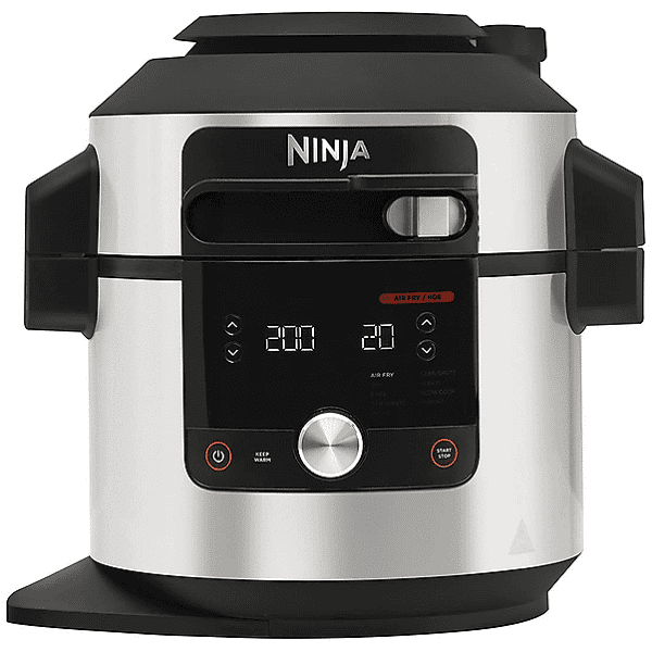 ninja multicooker 12in1 ol650eu multicooker, 1460 w, capacità ciotola 6 l, nero/acciaio