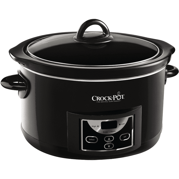 crockpot slow cooker 4,7 l pentola per cottura lenta, 220 w, capacità ciotola l, black