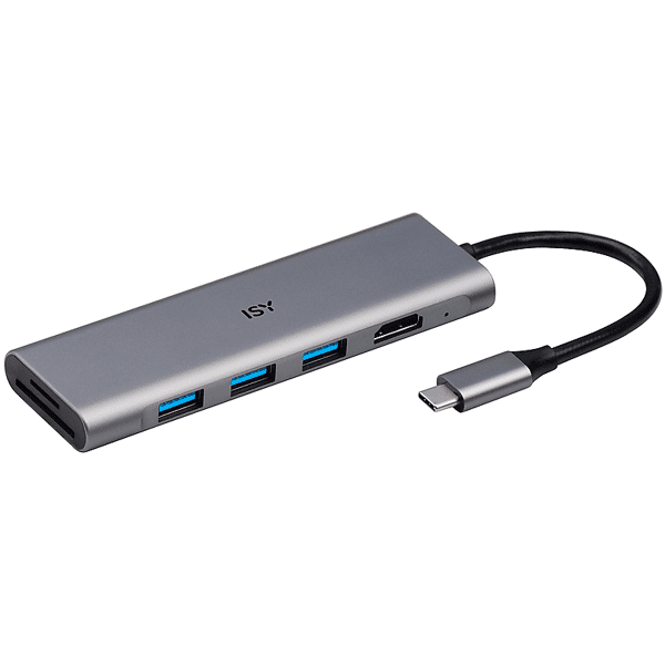 isy usb-c 3 in 1 hdmi/3xusb