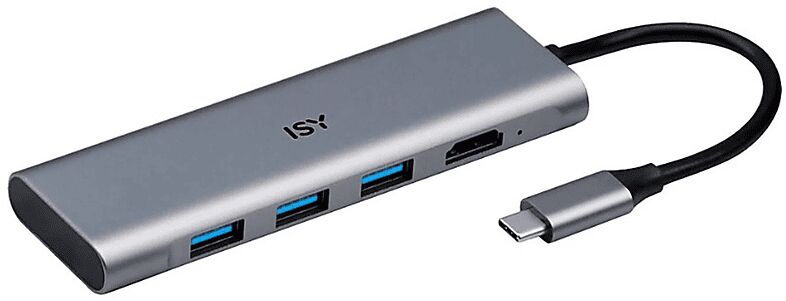 ISY ADATTATORE  USB-C to 3x USB-A & HDMI