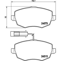 BREMBO Kit pastiglie freno anteriore 8020584060414 LANCIA YPSILON