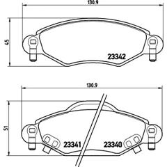 BREMBO Kit pastiglie freno anteriore 8020584057889 TOYOTA YARIS