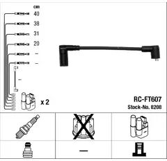 NGK Kit cavi accensione 0087295082089 FIAT PANDA